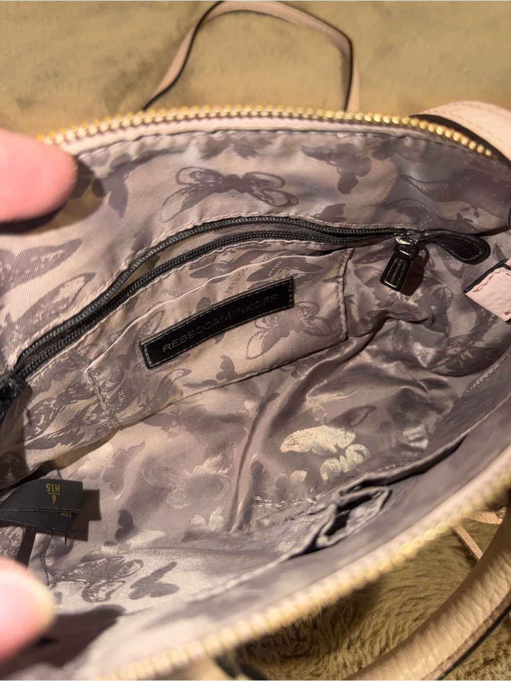 Rebecca Minkoff Pale Pink Mini Leather Crossbody Satchel - Picture 4 of 8